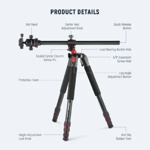 tripod Neewer alluminio con braccio orizzontale